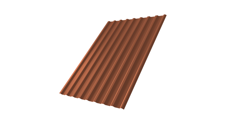 Профнастил С20R 0,5 Satin RAL 8004 терракота