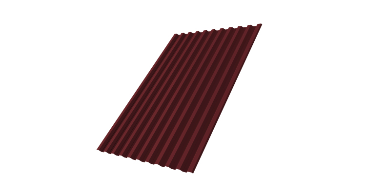 Профнастил С21R 0,4 PE RAL 3005  красное вино