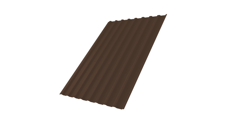 Профнастил С20В 0,4 PE с пленкой RAL 8017 шоколад