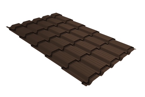 Металлочерепица quadro profi Grand Line 0,5 Satin Matt RAL 8017 шоколад