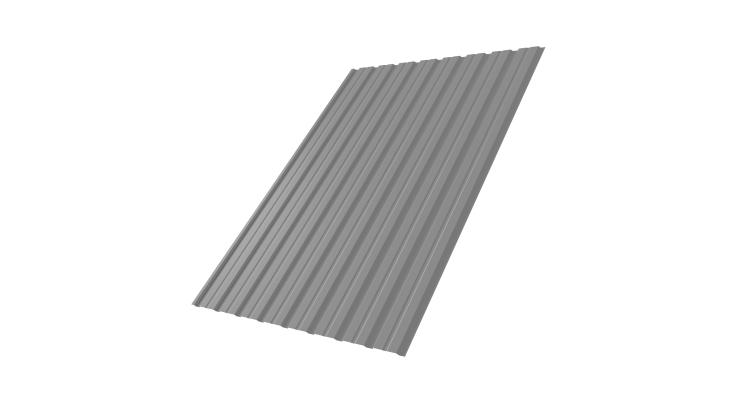 Профнастил С10В 0.5 Satin RAL 9006 бело-алюминиевый