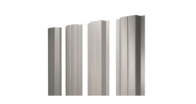 Штакетник П-образный A с прямым резом 0,45 Print Elite Milky Wood TwinColor