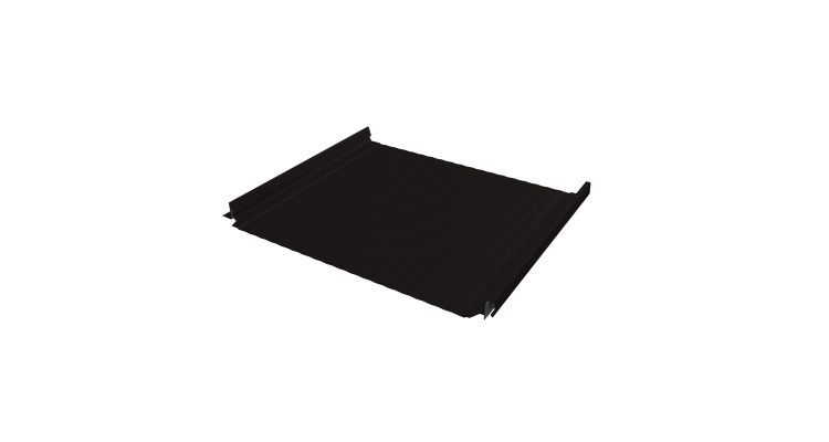 Кликфальц Pro Gofr Grand Line 0,5 PurPro Matt 275 с пленкой на замках RAL 9005 черный