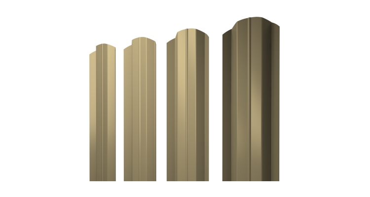 Штакетник М-образный В фигурный 0,45 PE RAL 1014 слоновая кость