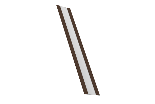 Крепежная планка жалюзи Milan, Milan Slim, Tokyo 0,45 Drap RAL 8017 шоколад (2,5м)