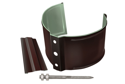 Кронштейн трубы на кирпич GL PE Matt 90 мм RAL 8017 шоколад